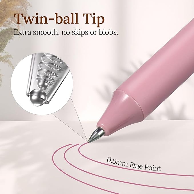 WRITECH Fine Point Gel Pens: 8ct 0.5mm Multi Colored Ink Colors Retractable Pen - Image 4