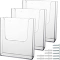 zavekia Acrylic Brochure Holder, 3 Packs 8 x 11.5 Inches Brochure Holder Wall by zavekia