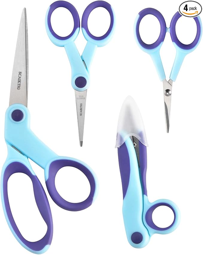 SCAIKTIG Premium Sewing Scissors Bundle, Dressmaking, Arts&Craft Supplies by AILILE