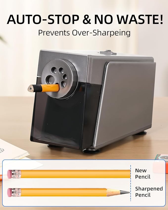 ZMOL Electric Pencil Sharpener for Classroom, Heavy Duty Automatic Sharpener - Image 4