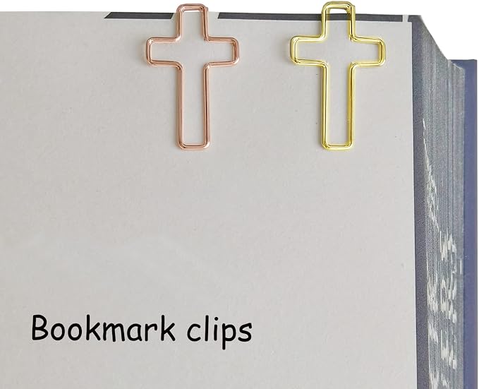 50 PCS Gold Cross Paper Clips Bible Bookmark Clips, Bible Study Supplies - Image 7