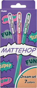 Pentel Ballpoint Pen Color Matte Hop Dream 7 Colors K110-V7STC by PentelofAmerica