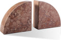 Karibiber Marble Bookend for Shelves, Non-Skid Bookends for Heavy Books by Karibiber