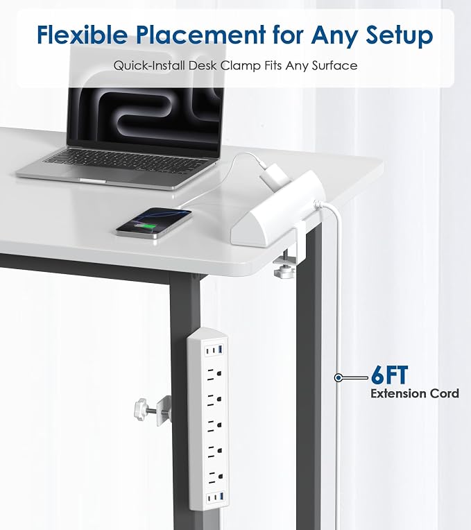 Jgstkcity Desk Clamp Power Strip USB C, Table Surge Protector | 1200J, Total - Image 6