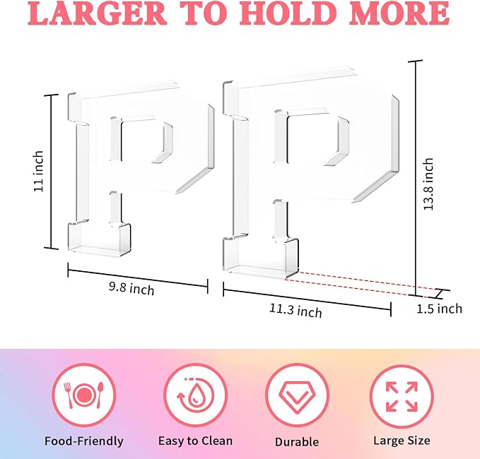 13.8" Acrylic Letter Charcuterie Tray, Charcuterie Letters Fillable Box - Image 2