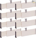 TENABORT Set of 8 Adjustable Drawer Dividers Organizer Separators Plastic by TENABORT