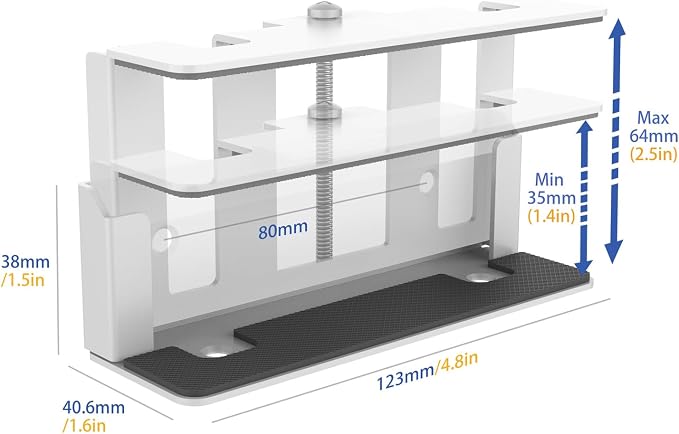 Monzlteck Universal Power Strip Mount, Put Your Power Strip Under the Desk or - Image 5