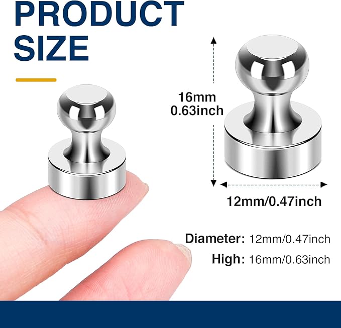 MIKEDE Whiteboard Magnets, Small Neodymium Refrigerator Magnets Office - Image 3