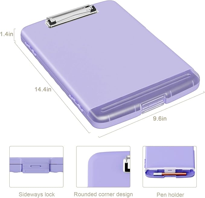 Piasoenc Clipboard with Storage, 8.5 x 11 Organization Box with Pen Holder and - Image 3