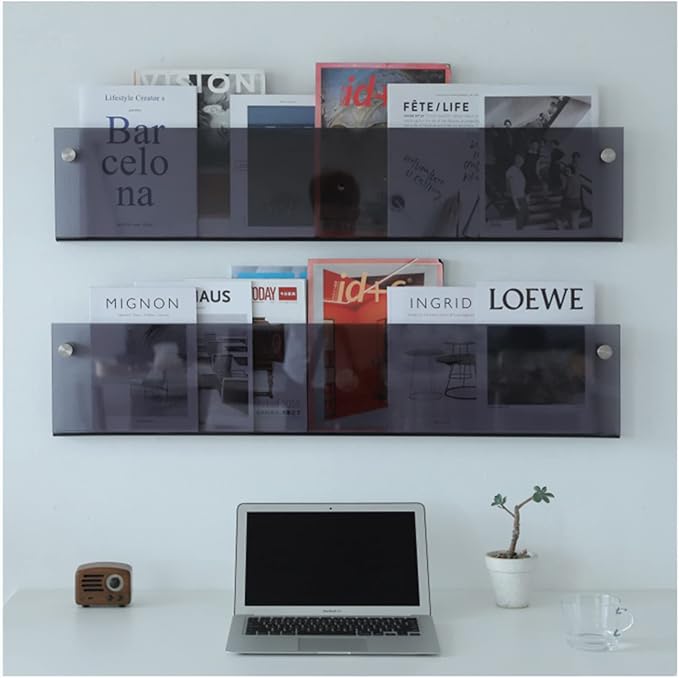 ROYALITA 2-Pack Acrylic Magazine Holder Brochure Holder, Fashion Hanging - Image 2