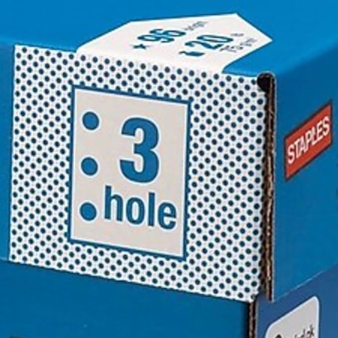 Staples 8.5" x 11" 3-Hole Punch Multipurpose Paper, 20 lbs., 96 Brightness - Image 4