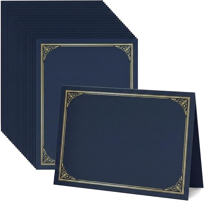 BELLE KR® Blue Certificate Holders 8.5 x 11, Documents and Diplomas by BELLEKR