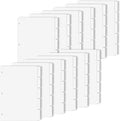 Binder Dividers for 3 Ring Binder, 1/5 Cut Tabs, Letter Size, Blank Write On by COIDEA