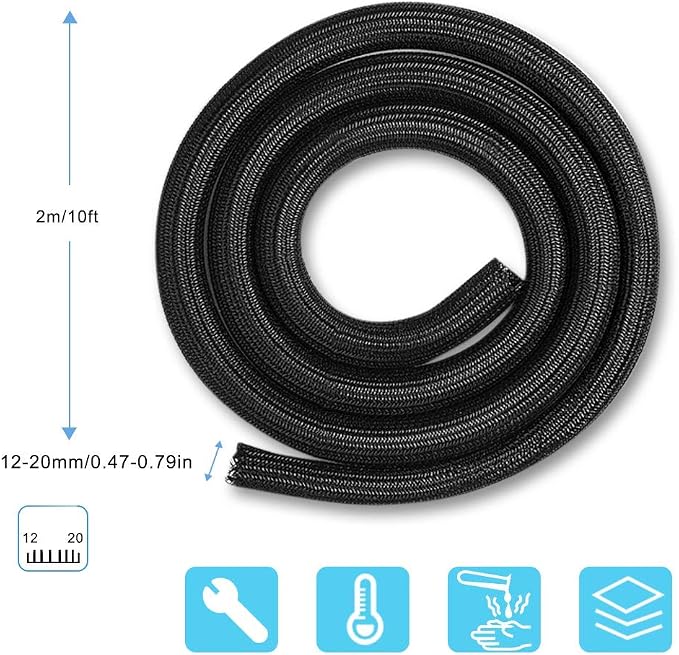 AGPTEK Cable Sleeve, 10ft - Image 3