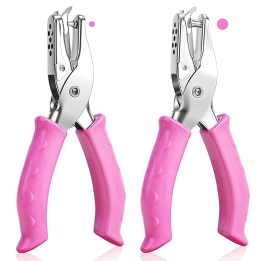 2 PCS Single Hole Punch, 1/4 Inch and 1/8 Inch Hole Puncher by Unknown