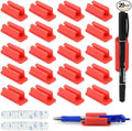 20 Pack Silicone Pencil Holders, Adhesive Pen And Marker Holders, Wall by CDIVEFTN