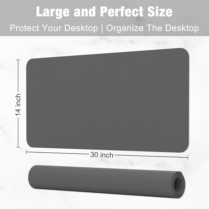 Hsurbtra Desk Pad, XL Extended Mouse Pad, Waterproof Desktop Blotter Protector - Image 3