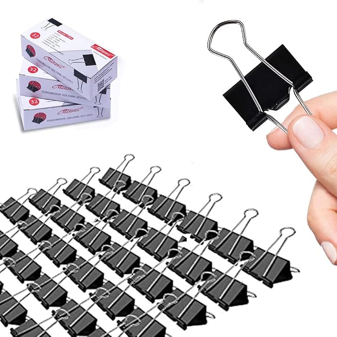 Medium Binder Clips, 36 Pack, 1-1/4 Inch, 1.25 Inch, Standard 32mm, Capacity - Image 9