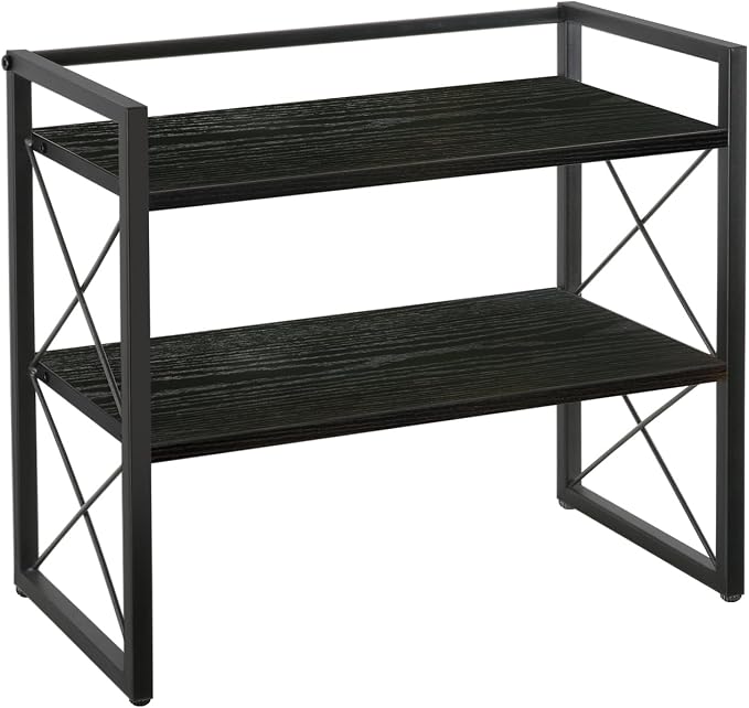 YINMIT Desktop Shelf Organizer, 2 Tier Office Shelves, Wood Desk Organizer - Image 9