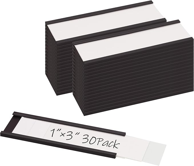 Realth C Channel Magnetic Label Holders 30 Pack 1'' x 3'' by Realth