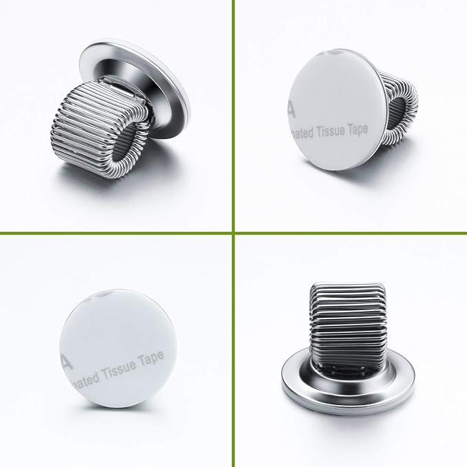 Outus 10 Pcs Silver Pen Holder Clips Manganese Steel Pen Holder Self Adhesive - Image 3