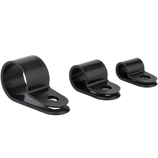 ISPINNER 180pcs Nylon Plastic R-Type Cable Clamps, 1/4" 5/16" 3/8" 1/2" 5/8" - Image 3