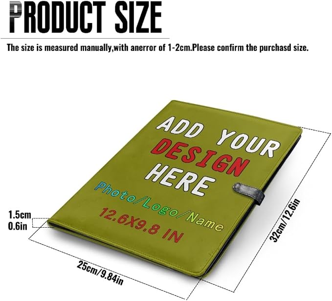 Personalized Padfolio Clipboard Folder Add Your Own Logo Text Text, Custom - Image 4