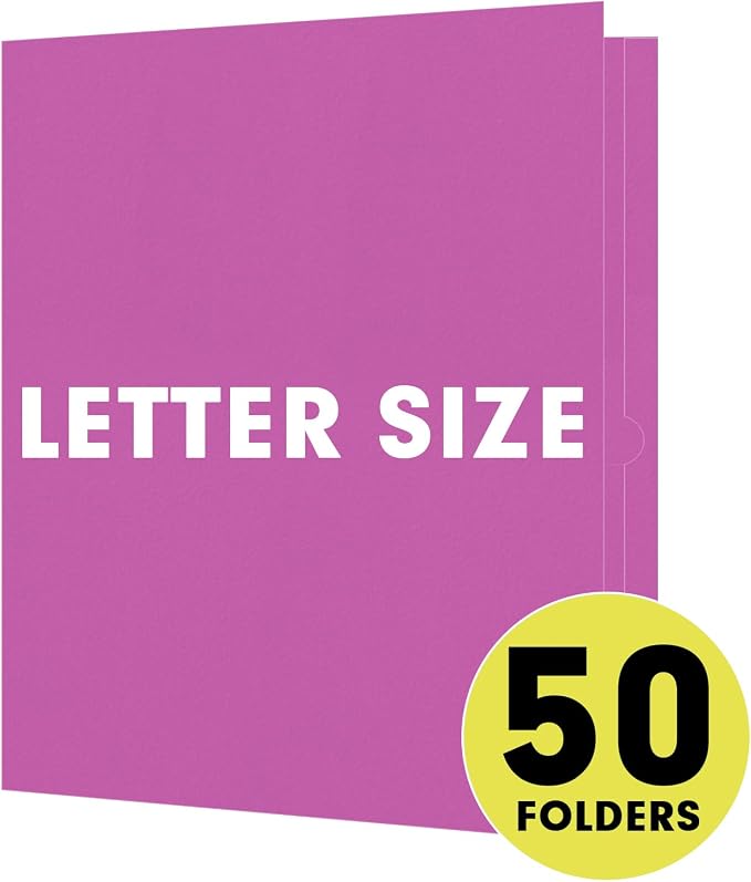 Two Pocket Folders, RAZCC 50 Pack 2 Pocket Folders Fit Letter Size Paper - Image 5