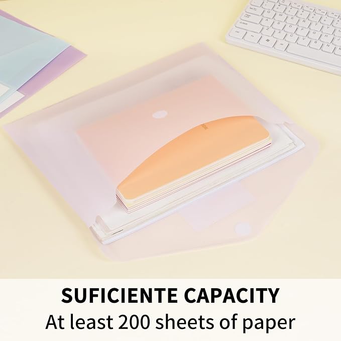 EOOUT 7pcs Plastic Envelopes, Plastic File Folders - Image 3