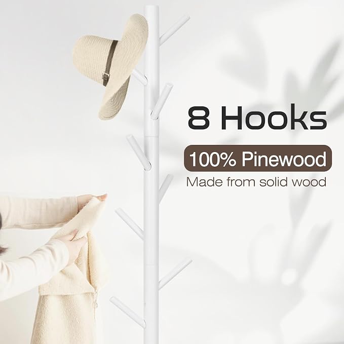 WANGMUXIA 2 PCS Coat Rack, Freestanding Coat Rack - Image 4