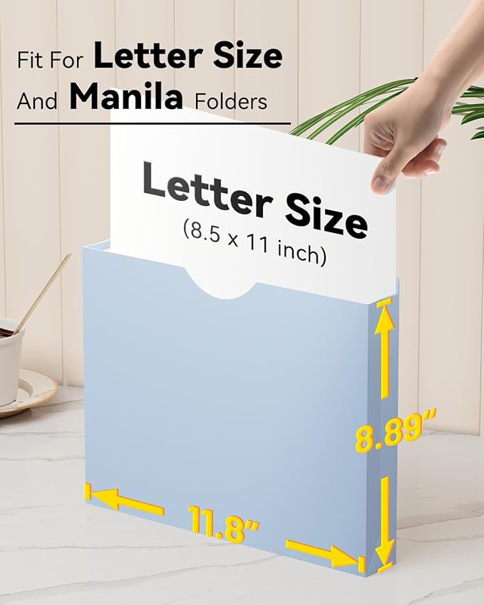 Ansook Plastic Manila File Jacket & File Pockets Letter Size, Heavy Duty 1 Inch - Image 4
