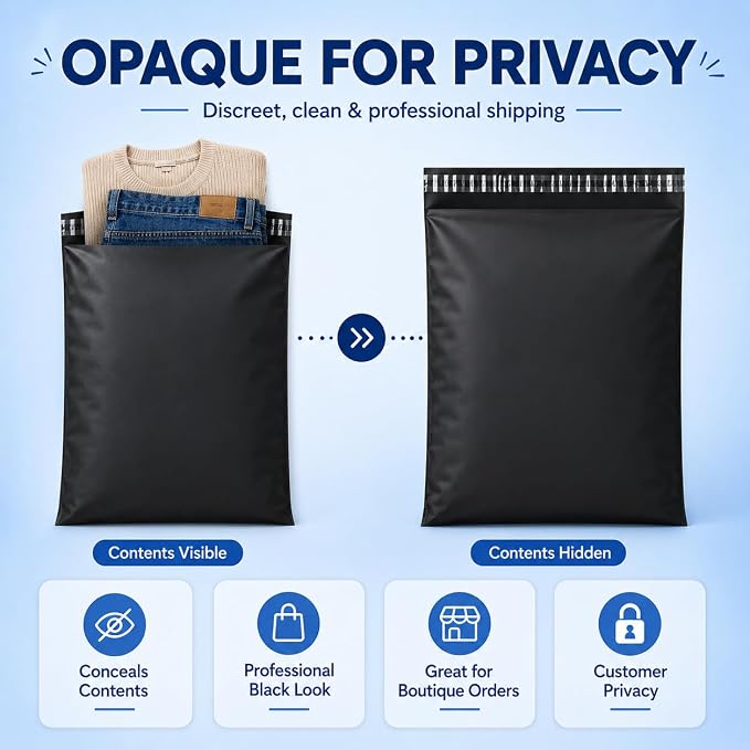 Fuxury Large Poly Mailers 14.5x19" 100Pcs, Shipping Bags - Image 5