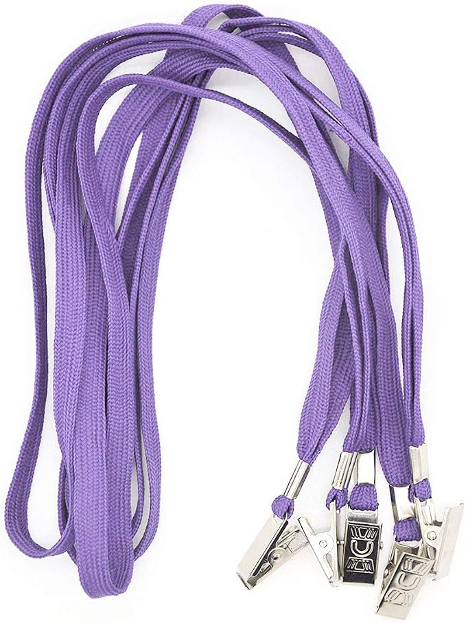 Bird Fiy Purple Lanyards 100 Pack Bulk Badge Lanyards - Image 3