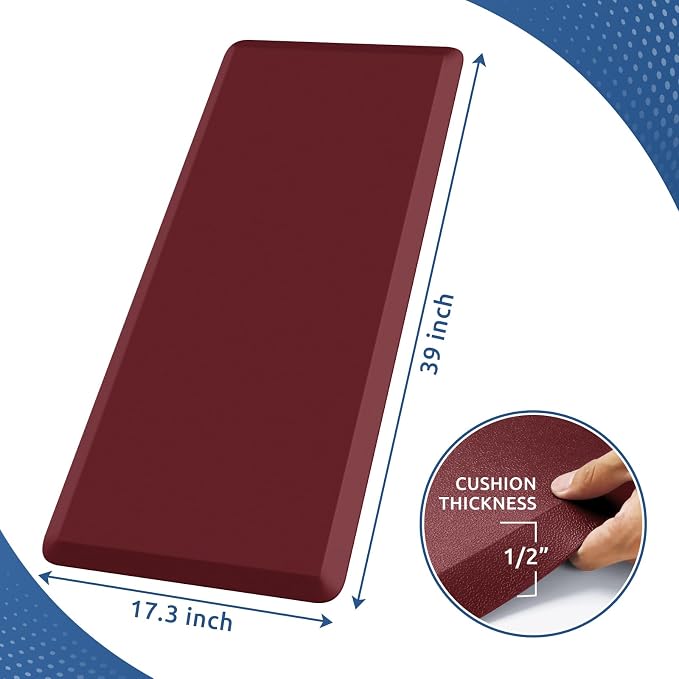 KitchenClouds Kitchen Mat Cushioned Anti Fatigue Kitchen Rug 17.3"x39" Water - Image 2