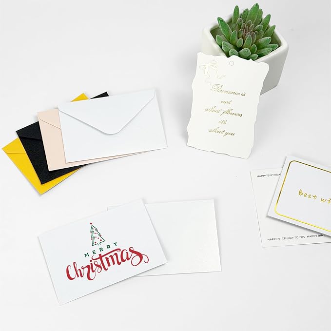 100 Pack Mini Pearl White Envelopes, 4 x 2.75" Shimmer Gift Card Envelopes - Image 9