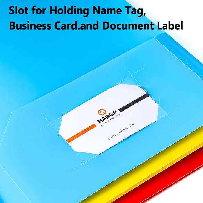 Plastic Folders with Pockets, 24 Color Heavy Duty Two Pocket Folder Business - Image 7