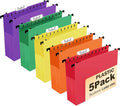 Navona 5 Pack Plastic Hanging File Folders, Letter Size | Heavy Duty 2" by Welcometobuy%EF%BC%81