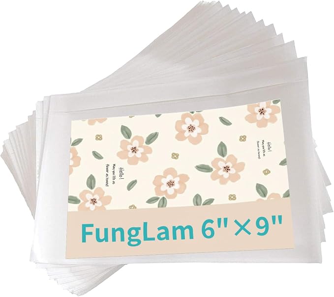 6”×9” Self-Adhesive Shipping Label Sleeves, FungLam Shipping Label Sleeves by FungLam