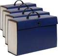 Smead Portable Expanding File Box, 19 Pockets, Blank Tabs, Printed Labels by SMEAD