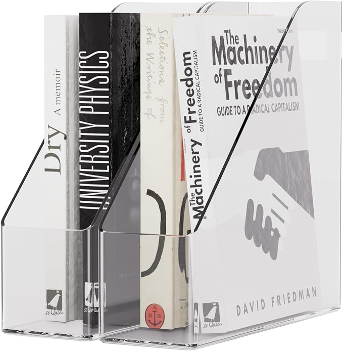 Magazine Holder, Desktop File Magazine Book Storage Shelf by Unknown
