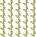 HAHIYO 0.87inch Light Gold Bulldog Clips Metal File Hinge Binder Clips Clamps by HAHIYO