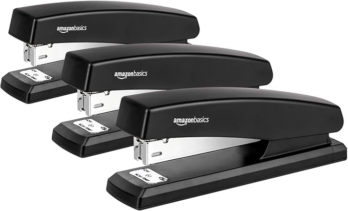 Amazon Basics Desktop Office Stapler, Lightweight, 25 Sheet Capacity by AmazonBasics