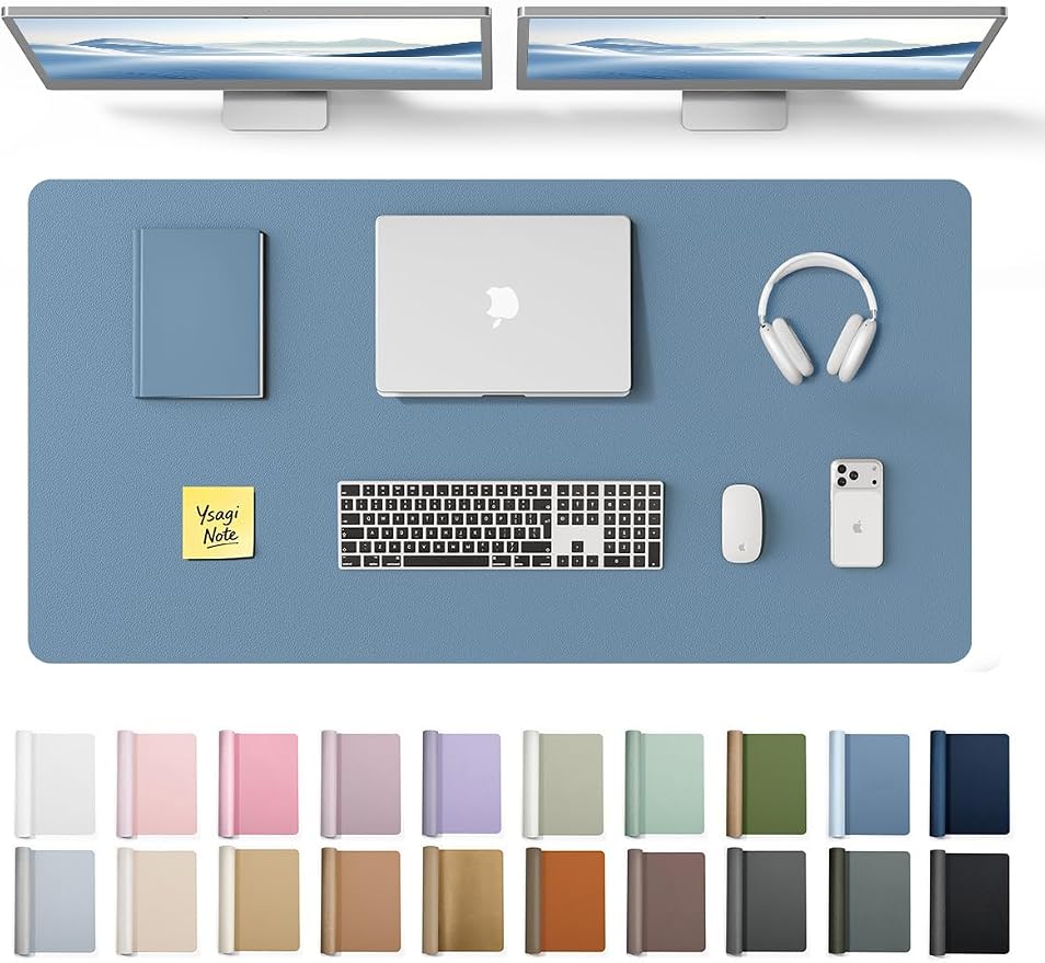 YSAGi Leather Desk Protector, Office Mat, Large Mouse Mat, Non-Slip PU Leather by YSAGi