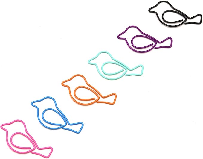 60 Pcs Cute Bird Paper Clips Mixed Color, Bird Lover Gifts - Image 6