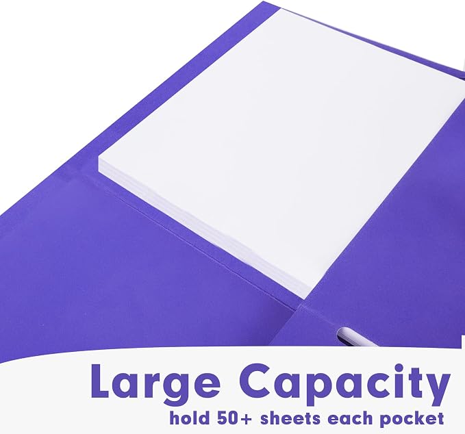 Two Pocket Folders, RAZCC 50 Pack 2 Pocket Folders Fit Letter Size Paper - Image 5