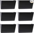 EASEPRES 6 Pack Black Plastic Single Pocket Hanging File Organizer, Wall Mount by EASEPRES
