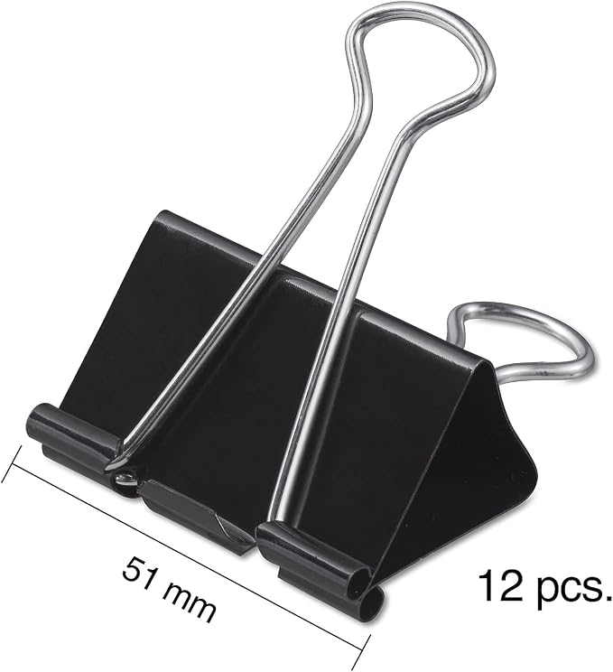 Staples Binder Clips, Large Size, 12 Pack – Strong Hold Clips - Image 4