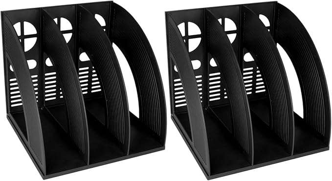 SAYEEC 2Pcs Magazine Holder Plastic File Sorter Binder Holder by SAYEEC