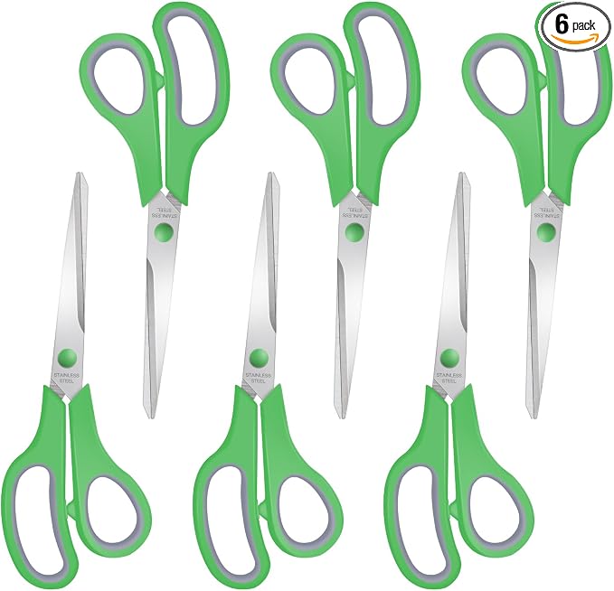 6 Packs Sewing Craft Scissors Bulk, Stainless Steel Shears by Xnluothsk