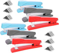 Clipco Stapler with 2000 Staples Full Desk Size Multi Color Red Gray Blue by Clipco